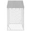 vidaXL Perrera de exterior con techo acero galvanizado plata 3x9x2,5 m, , large indicador imagen numero 3